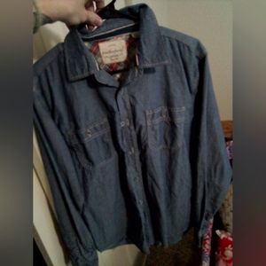 Vintage button up collar shirt large